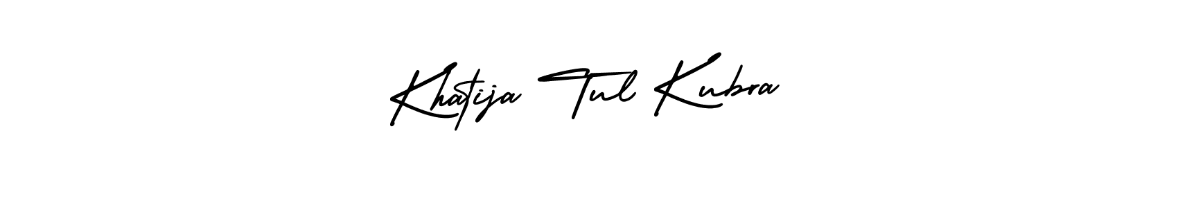 Make a beautiful signature design for name Khatija Tul Kubra. With this signature (AmerikaSignatureDemo-Regular) style, you can create a handwritten signature for free. Khatija Tul Kubra signature style 3 images and pictures png