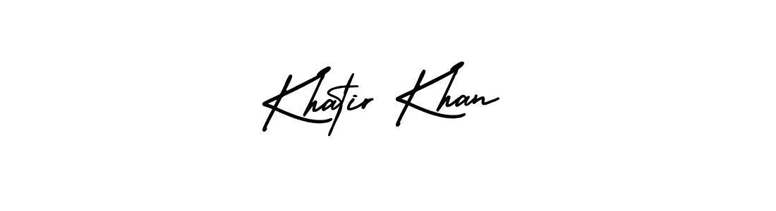 Khatir Khan stylish signature style. Best Handwritten Sign (AmerikaSignatureDemo-Regular) for my name. Handwritten Signature Collection Ideas for my name Khatir Khan. Khatir Khan signature style 3 images and pictures png