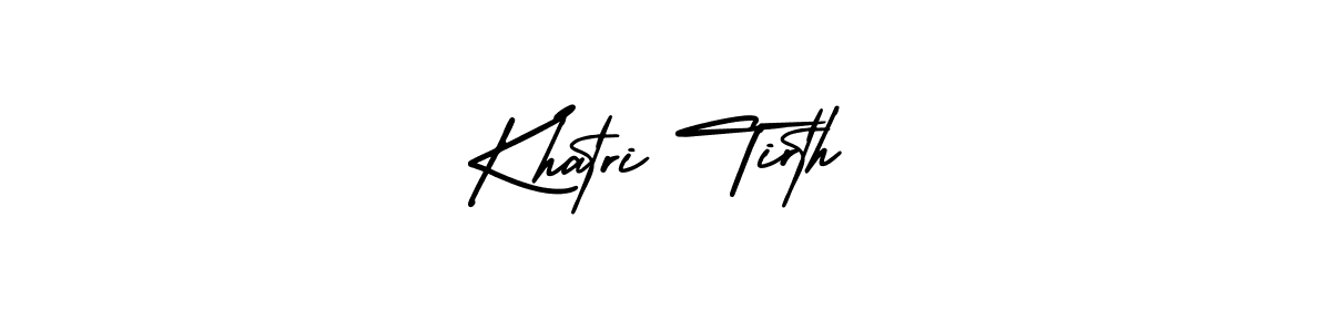 How to Draw Khatri Tirth signature style? AmerikaSignatureDemo-Regular is a latest design signature styles for name Khatri Tirth. Khatri Tirth signature style 3 images and pictures png