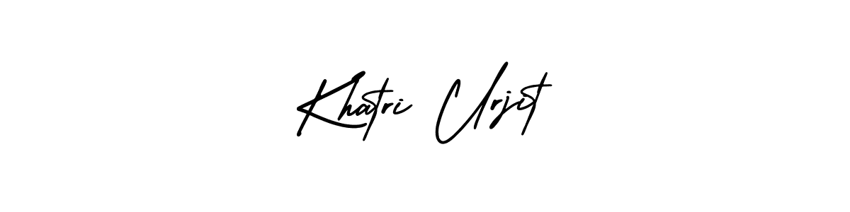 Make a beautiful signature design for name Khatri Urjit. With this signature (AmerikaSignatureDemo-Regular) style, you can create a handwritten signature for free. Khatri Urjit signature style 3 images and pictures png