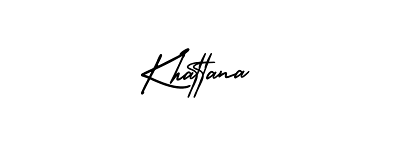 Khattana stylish signature style. Best Handwritten Sign (AmerikaSignatureDemo-Regular) for my name. Handwritten Signature Collection Ideas for my name Khattana. Khattana signature style 3 images and pictures png