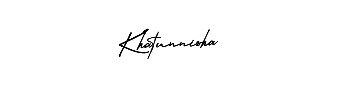 How to make Khatunnisha signature? AmerikaSignatureDemo-Regular is a professional autograph style. Create handwritten signature for Khatunnisha name. Khatunnisha signature style 3 images and pictures png