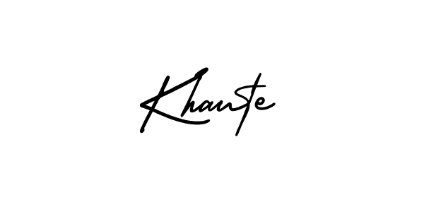 Similarly AmerikaSignatureDemo-Regular is the best handwritten signature design. Signature creator online .You can use it as an online autograph creator for name Khaute. Khaute signature style 3 images and pictures png