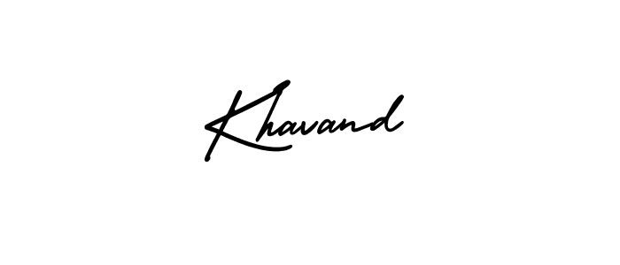 Use a signature maker to create a handwritten signature online. With this signature software, you can design (AmerikaSignatureDemo-Regular) your own signature for name Khavand. Khavand signature style 3 images and pictures png