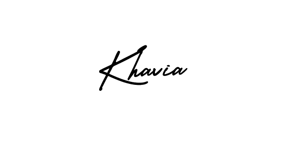 Create a beautiful signature design for name Khavia. With this signature (AmerikaSignatureDemo-Regular) fonts, you can make a handwritten signature for free. Khavia signature style 3 images and pictures png