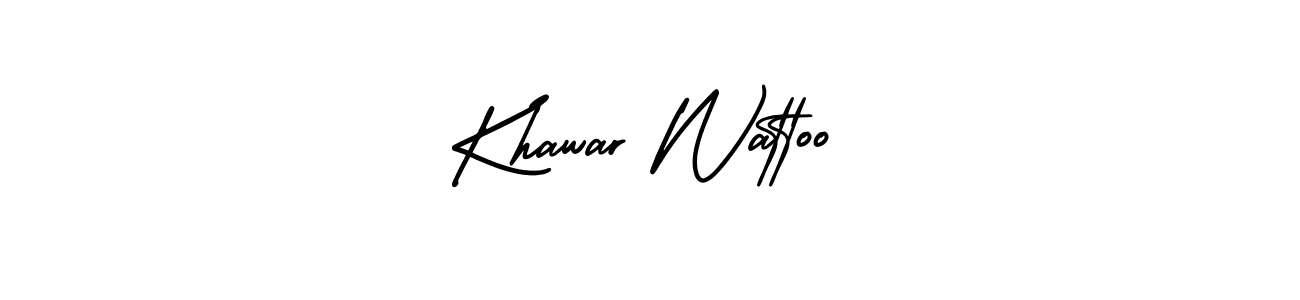 Create a beautiful signature design for name Khawar Wattoo. With this signature (AmerikaSignatureDemo-Regular) fonts, you can make a handwritten signature for free. Khawar Wattoo signature style 3 images and pictures png