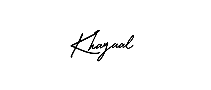 The best way (AmerikaSignatureDemo-Regular) to make a short signature is to pick only two or three words in your name. The name Khayaal include a total of six letters. For converting this name. Khayaal signature style 3 images and pictures png