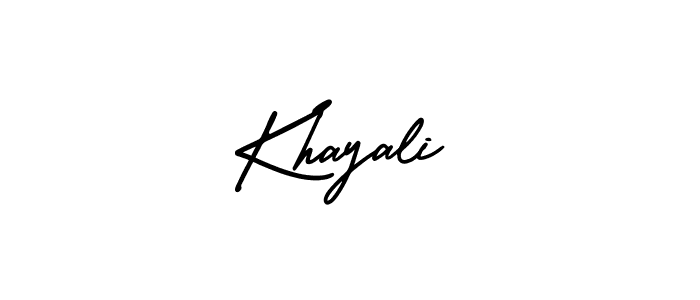 Make a beautiful signature design for name Khayali. With this signature (AmerikaSignatureDemo-Regular) style, you can create a handwritten signature for free. Khayali signature style 3 images and pictures png