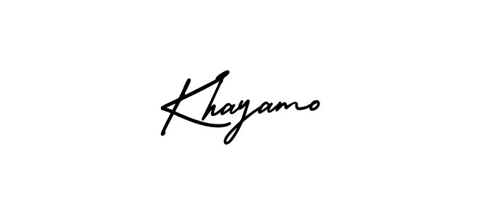 Create a beautiful signature design for name Khayamo. With this signature (AmerikaSignatureDemo-Regular) fonts, you can make a handwritten signature for free. Khayamo signature style 3 images and pictures png