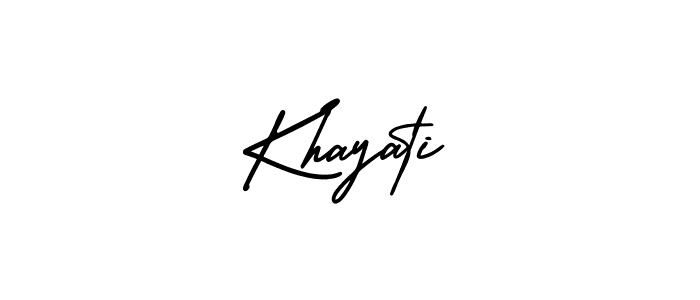 Make a beautiful signature design for name Khayati. With this signature (AmerikaSignatureDemo-Regular) style, you can create a handwritten signature for free. Khayati signature style 3 images and pictures png