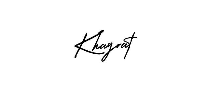 Khayrat stylish signature style. Best Handwritten Sign (AmerikaSignatureDemo-Regular) for my name. Handwritten Signature Collection Ideas for my name Khayrat. Khayrat signature style 3 images and pictures png