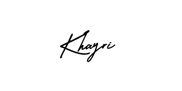How to make Khayri signature? AmerikaSignatureDemo-Regular is a professional autograph style. Create handwritten signature for Khayri name. Khayri signature style 3 images and pictures png