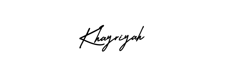 Design your own signature with our free online signature maker. With this signature software, you can create a handwritten (AmerikaSignatureDemo-Regular) signature for name Khayriyah. Khayriyah signature style 3 images and pictures png