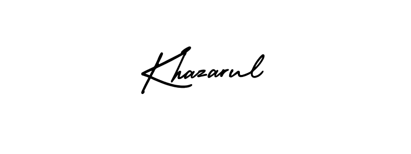 This is the best signature style for the Khazarul name. Also you like these signature font (AmerikaSignatureDemo-Regular). Mix name signature. Khazarul signature style 3 images and pictures png