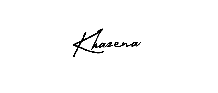 Also we have Khazena name is the best signature style. Create professional handwritten signature collection using AmerikaSignatureDemo-Regular autograph style. Khazena signature style 3 images and pictures png