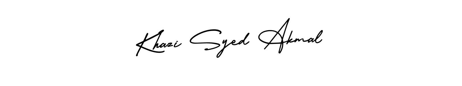 Also You can easily find your signature by using the search form. We will create Khazi Syed Akmal name handwritten signature images for you free of cost using AmerikaSignatureDemo-Regular sign style. Khazi Syed Akmal signature style 3 images and pictures png