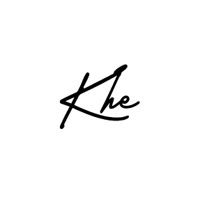 You should practise on your own different ways (AmerikaSignatureDemo-Regular) to write your name (Khe) in signature. don't let someone else do it for you. Khe signature style 3 images and pictures png