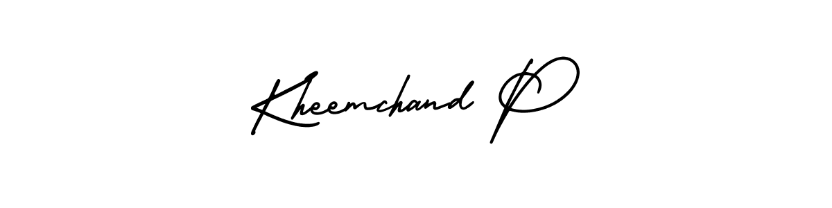 Also we have Kheemchand P name is the best signature style. Create professional handwritten signature collection using AmerikaSignatureDemo-Regular autograph style. Kheemchand P signature style 3 images and pictures png