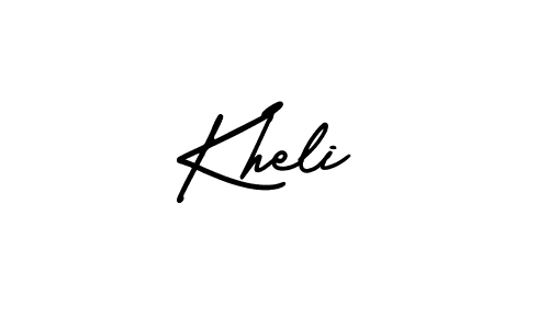 Design your own signature with our free online signature maker. With this signature software, you can create a handwritten (AmerikaSignatureDemo-Regular) signature for name Kheli. Kheli signature style 3 images and pictures png