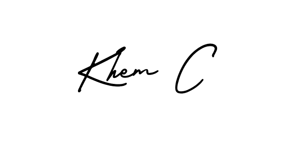 It looks lik you need a new signature style for name Khem C. Design unique handwritten (AmerikaSignatureDemo-Regular) signature with our free signature maker in just a few clicks. Khem C signature style 3 images and pictures png