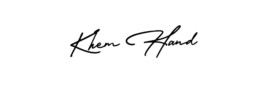 Check out images of Autograph of Khem Hand name. Actor Khem Hand Signature Style. AmerikaSignatureDemo-Regular is a professional sign style online. Khem Hand signature style 3 images and pictures png