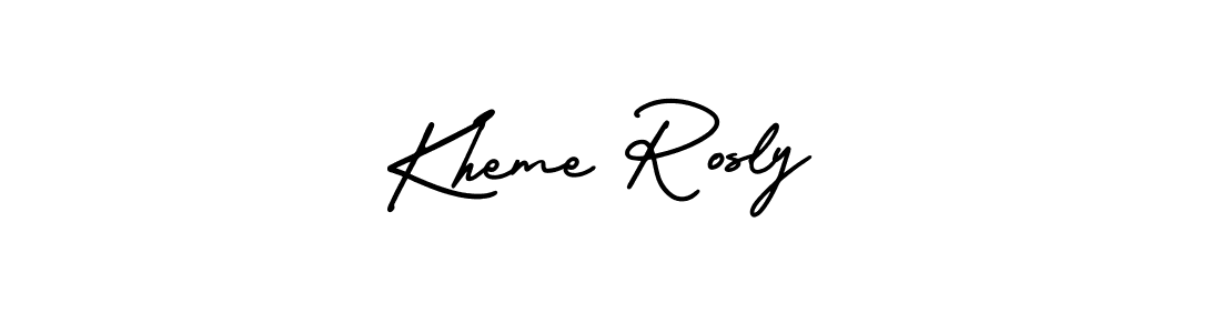 Also we have Kheme Rosly name is the best signature style. Create professional handwritten signature collection using AmerikaSignatureDemo-Regular autograph style. Kheme Rosly signature style 3 images and pictures png