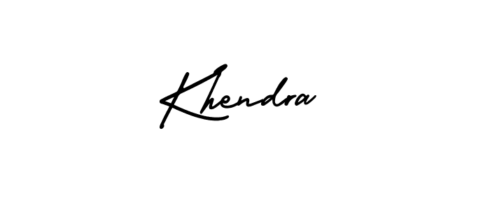 Create a beautiful signature design for name Khendra. With this signature (AmerikaSignatureDemo-Regular) fonts, you can make a handwritten signature for free. Khendra signature style 3 images and pictures png