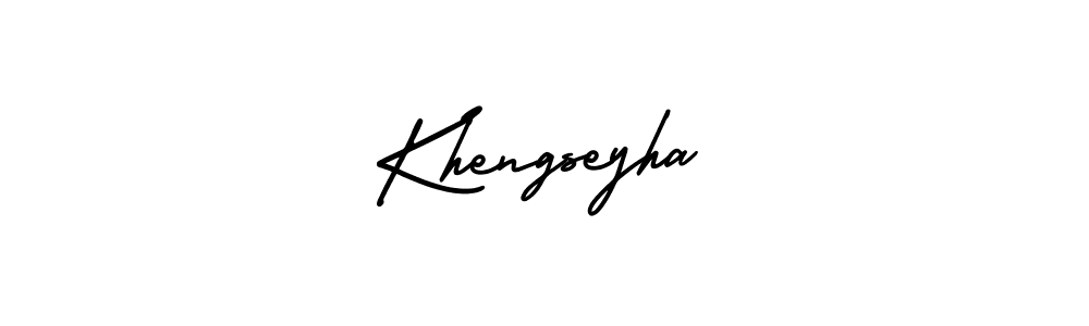 Use a signature maker to create a handwritten signature online. With this signature software, you can design (AmerikaSignatureDemo-Regular) your own signature for name Khengseyha. Khengseyha signature style 3 images and pictures png