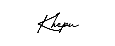 How to make Khepu name signature. Use AmerikaSignatureDemo-Regular style for creating short signs online. This is the latest handwritten sign. Khepu signature style 3 images and pictures png