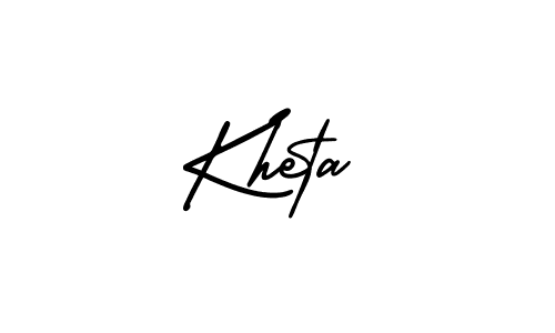 Use a signature maker to create a handwritten signature online. With this signature software, you can design (AmerikaSignatureDemo-Regular) your own signature for name Kheta. Kheta signature style 3 images and pictures png