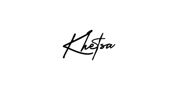 if you are searching for the best signature style for your name Khetsa. so please give up your signature search. here we have designed multiple signature styles  using AmerikaSignatureDemo-Regular. Khetsa signature style 3 images and pictures png