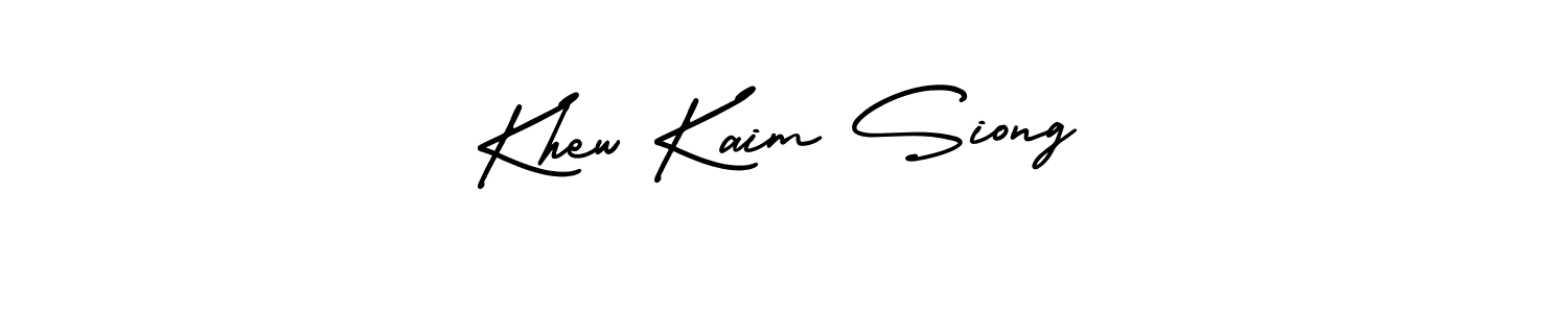 Use a signature maker to create a handwritten signature online. With this signature software, you can design (AmerikaSignatureDemo-Regular) your own signature for name Khew Kaim Siong. Khew Kaim Siong signature style 3 images and pictures png