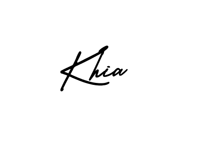 Use a signature maker to create a handwritten signature online. With this signature software, you can design (AmerikaSignatureDemo-Regular) your own signature for name Khia. Khia signature style 3 images and pictures png