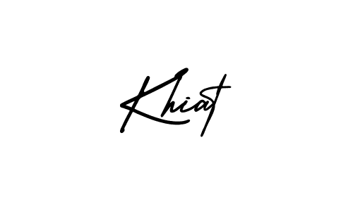 Khiat stylish signature style. Best Handwritten Sign (AmerikaSignatureDemo-Regular) for my name. Handwritten Signature Collection Ideas for my name Khiat. Khiat signature style 3 images and pictures png
