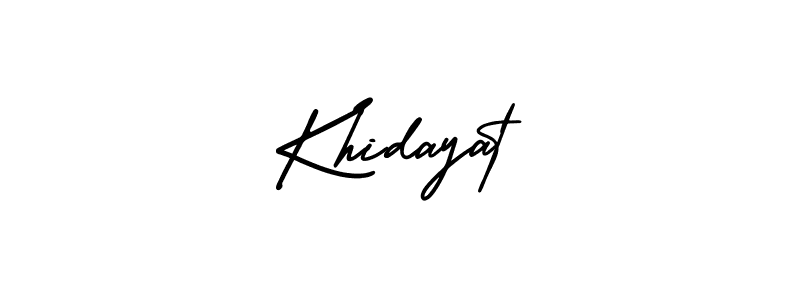 Create a beautiful signature design for name Khidayat. With this signature (AmerikaSignatureDemo-Regular) fonts, you can make a handwritten signature for free. Khidayat signature style 3 images and pictures png