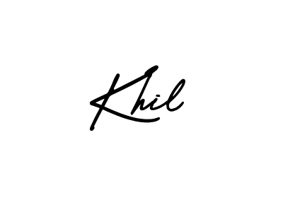 How to Draw Khil signature style? AmerikaSignatureDemo-Regular is a latest design signature styles for name Khil. Khil signature style 3 images and pictures png
