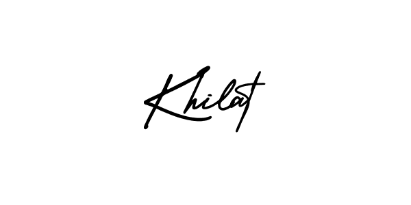 Design your own signature with our free online signature maker. With this signature software, you can create a handwritten (AmerikaSignatureDemo-Regular) signature for name Khilat. Khilat signature style 3 images and pictures png