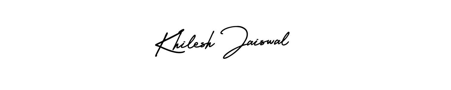 Also You can easily find your signature by using the search form. We will create Khilesh Jaiswal name handwritten signature images for you free of cost using AmerikaSignatureDemo-Regular sign style. Khilesh Jaiswal signature style 3 images and pictures png