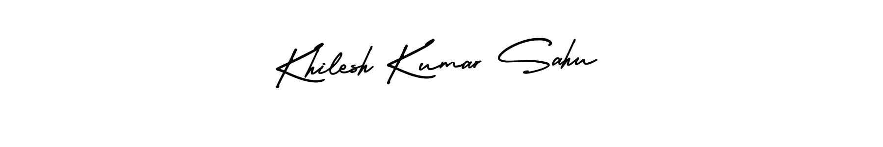 It looks lik you need a new signature style for name Khilesh Kumar Sahu. Design unique handwritten (AmerikaSignatureDemo-Regular) signature with our free signature maker in just a few clicks. Khilesh Kumar Sahu signature style 3 images and pictures png