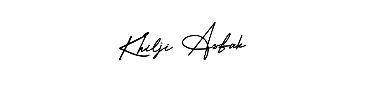 Make a beautiful signature design for name Khilji Asfak. With this signature (AmerikaSignatureDemo-Regular) style, you can create a handwritten signature for free. Khilji Asfak signature style 3 images and pictures png