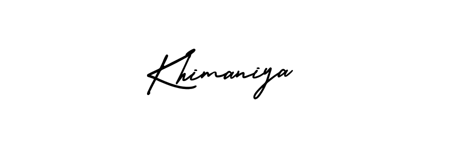 AmerikaSignatureDemo-Regular is a professional signature style that is perfect for those who want to add a touch of class to their signature. It is also a great choice for those who want to make their signature more unique. Get Khimaniya name to fancy signature for free. Khimaniya signature style 3 images and pictures png