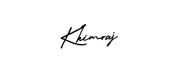 You should practise on your own different ways (AmerikaSignatureDemo-Regular) to write your name (Khimraj) in signature. don't let someone else do it for you. Khimraj signature style 3 images and pictures png