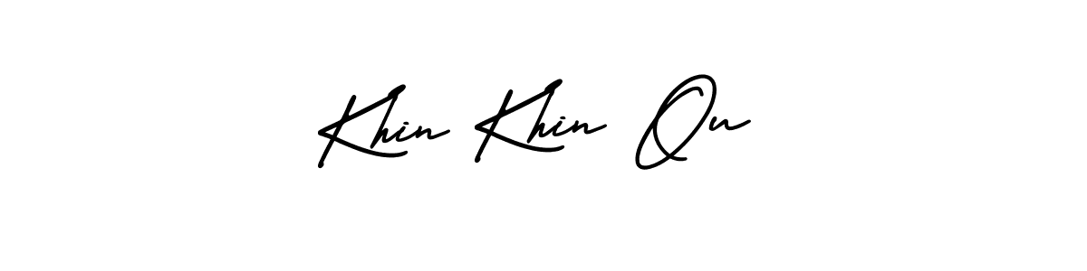 Design your own signature with our free online signature maker. With this signature software, you can create a handwritten (AmerikaSignatureDemo-Regular) signature for name Khin Khin Ou. Khin Khin Ou signature style 3 images and pictures png