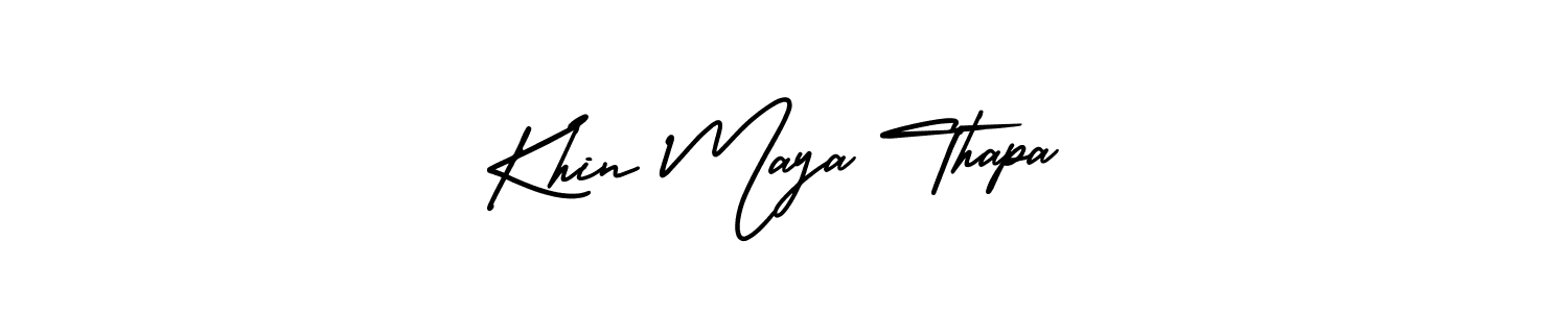 Make a beautiful signature design for name Khin Maya Thapa. Use this online signature maker to create a handwritten signature for free. Khin Maya Thapa signature style 3 images and pictures png