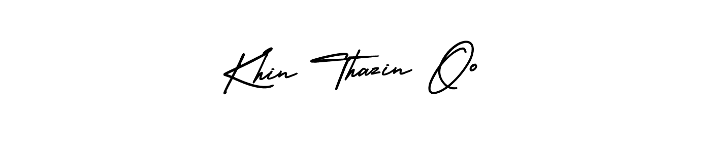 How to Draw Khin Thazin Oo signature style? AmerikaSignatureDemo-Regular is a latest design signature styles for name Khin Thazin Oo. Khin Thazin Oo signature style 3 images and pictures png