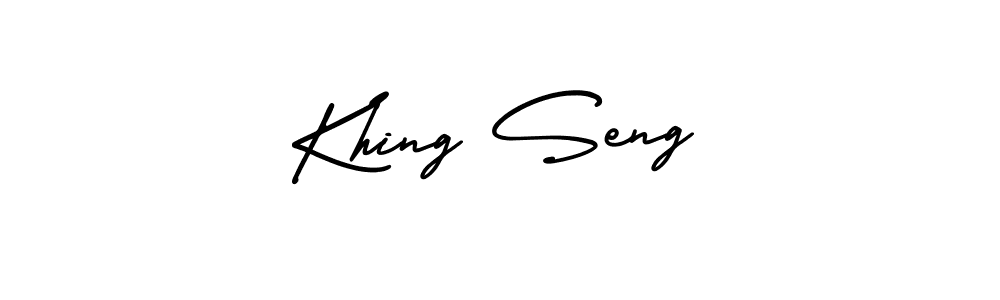 This is the best signature style for the Khing Seng name. Also you like these signature font (AmerikaSignatureDemo-Regular). Mix name signature. Khing Seng signature style 3 images and pictures png