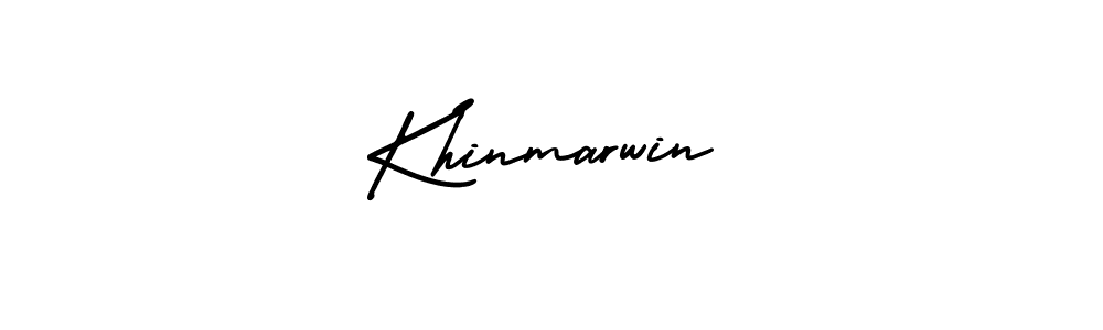Use a signature maker to create a handwritten signature online. With this signature software, you can design (AmerikaSignatureDemo-Regular) your own signature for name Khinmarwin. Khinmarwin signature style 3 images and pictures png