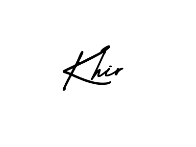 The best way (AmerikaSignatureDemo-Regular) to make a short signature is to pick only two or three words in your name. The name Khir include a total of six letters. For converting this name. Khir signature style 3 images and pictures png