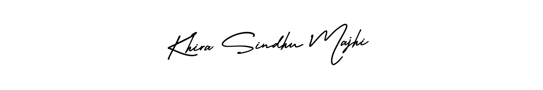 You should practise on your own different ways (AmerikaSignatureDemo-Regular) to write your name (Khira Sindhu Majhi) in signature. don't let someone else do it for you. Khira Sindhu Majhi signature style 3 images and pictures png