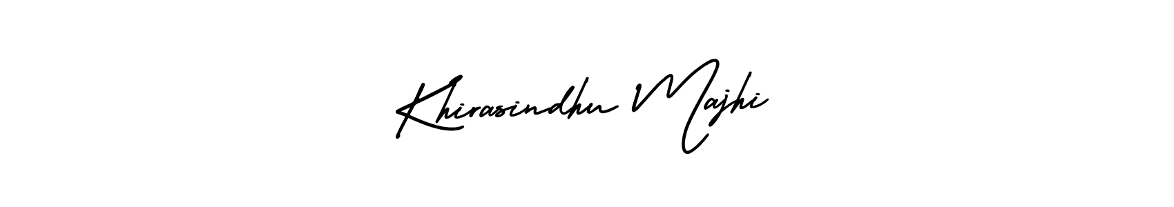 You should practise on your own different ways (AmerikaSignatureDemo-Regular) to write your name (Khirasindhu Majhi) in signature. don't let someone else do it for you. Khirasindhu Majhi signature style 3 images and pictures png